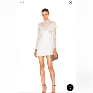 Self Portrait wave trim mini dress long sleeve Size US 2